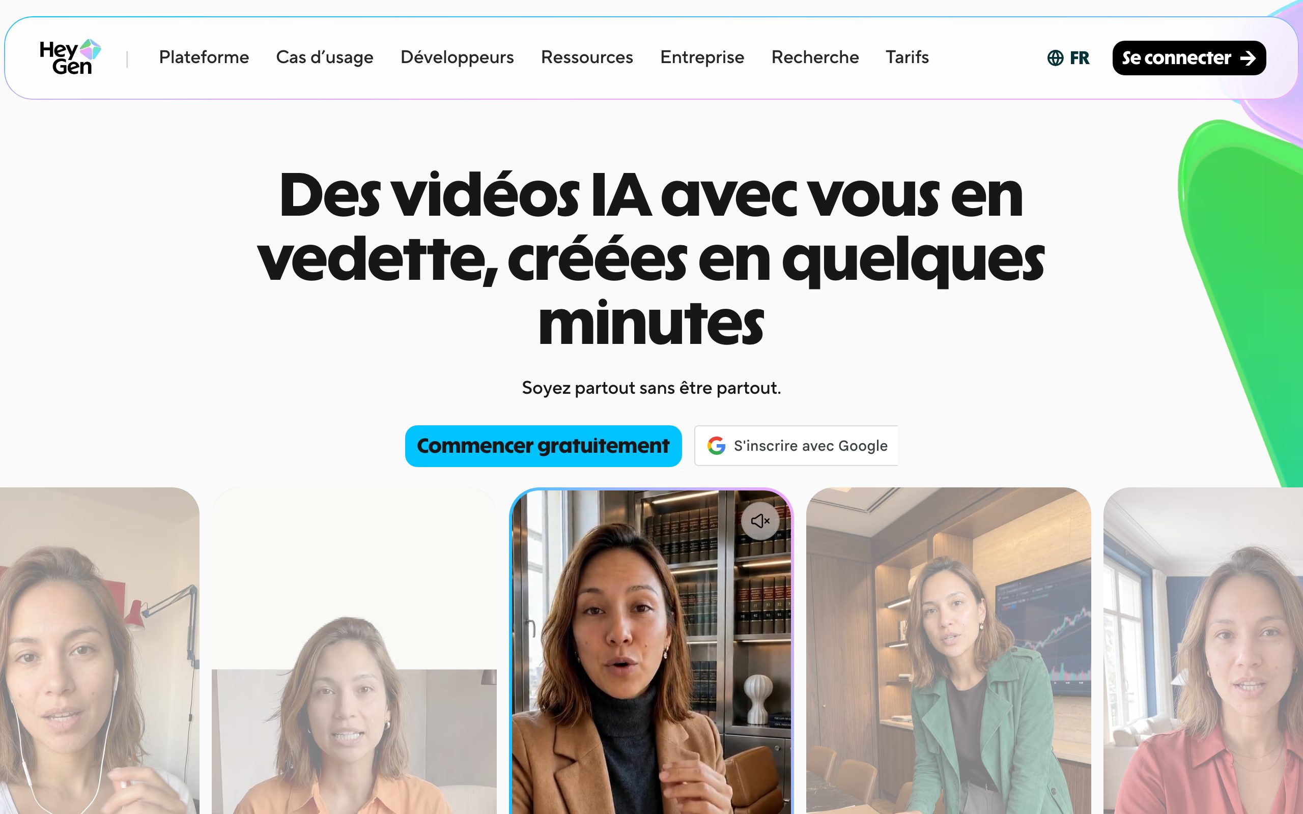 HeyGen landing page