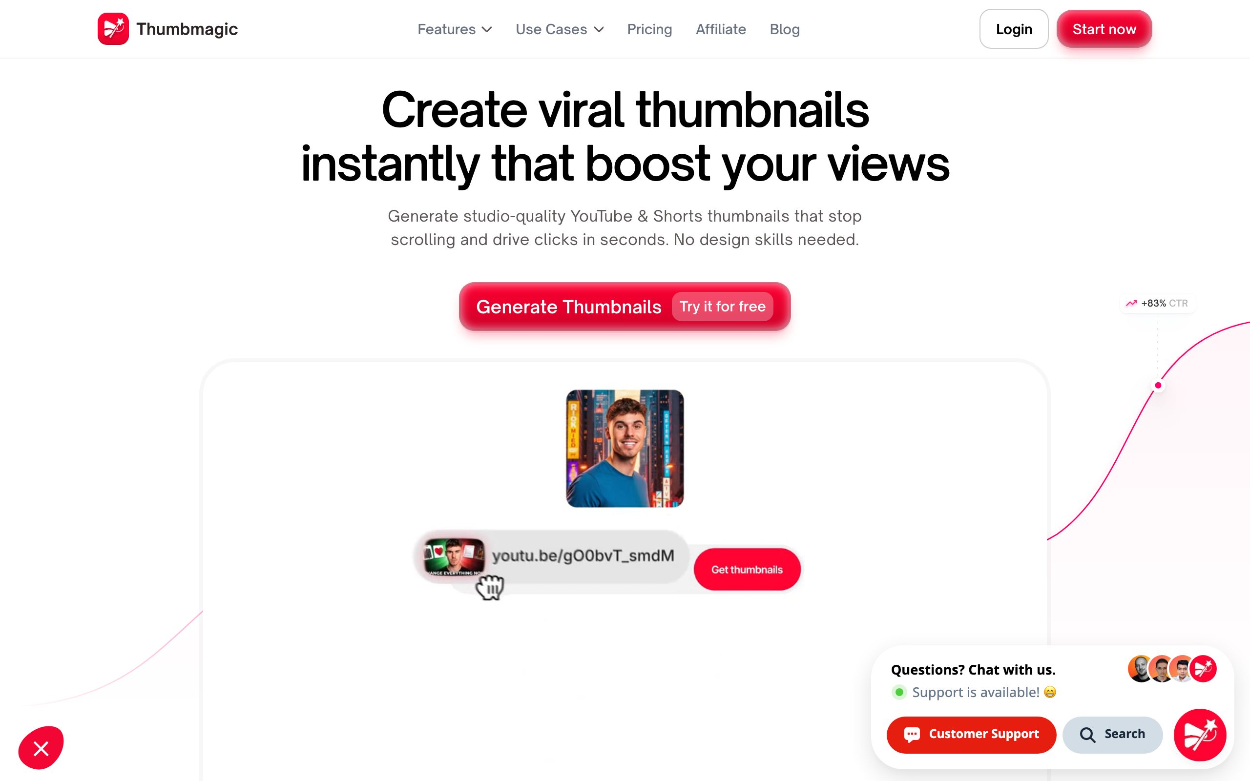 Thumbmagic landing page